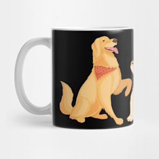 Cute Golden retriever hug Mug